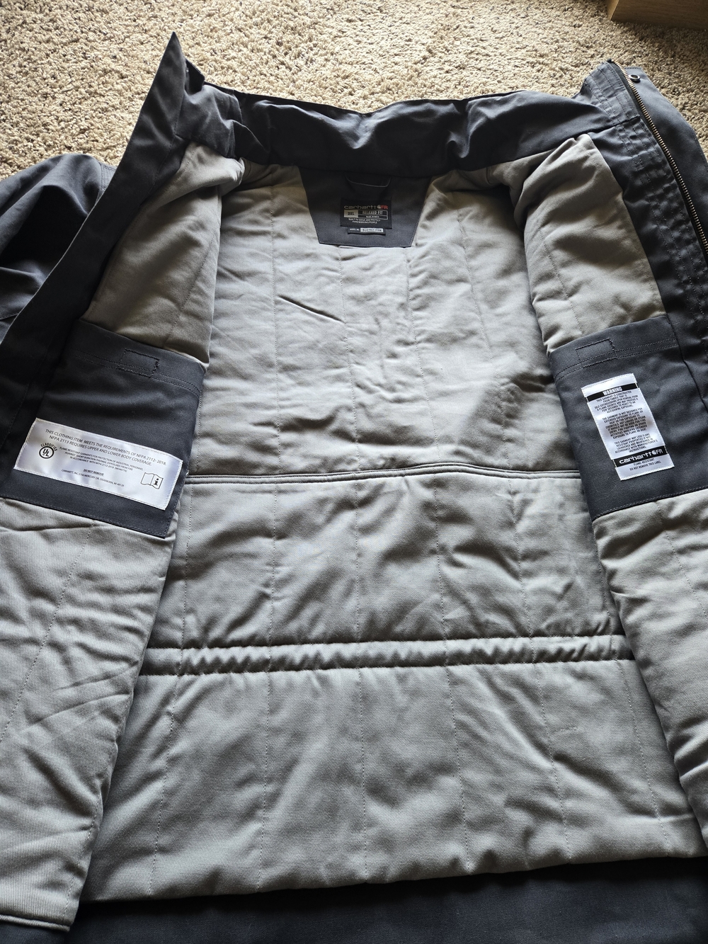 Carhartt Men's Sz 3XL FR Flame Resistant Full Swing Insulated Jacket - Picture 10 of 13